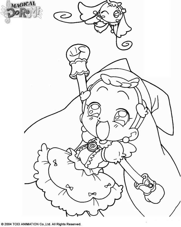 coloriage magical doremi flora et sa fee